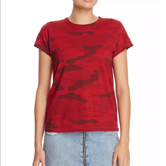rag & bone Tops - Rag & Bone Red Camo Tee